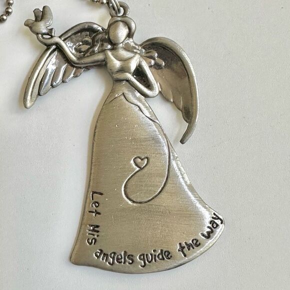 Pewter silver tone hanging angel - Picture 4 of 7